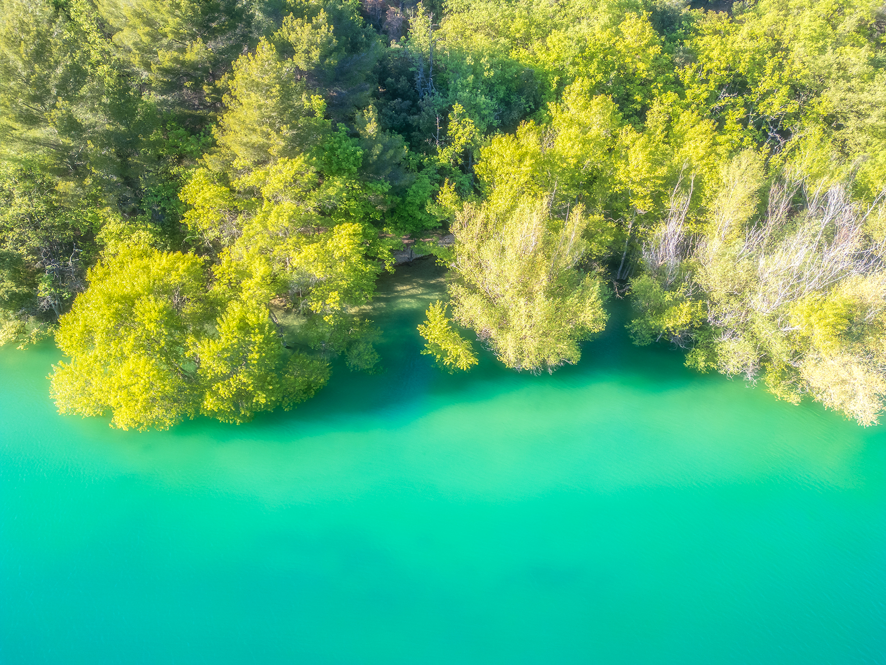 l'eau bleu turquoise du lac de Sainte-Croix